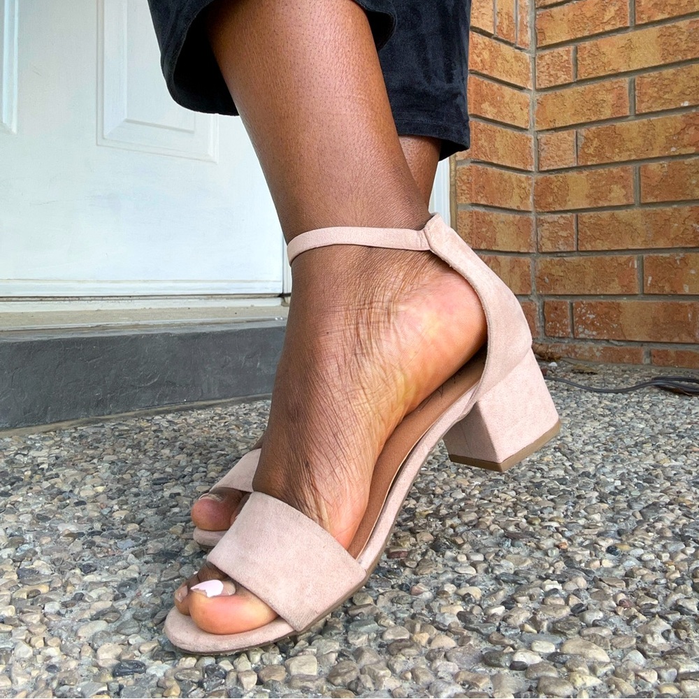 Blush Pink | Mini Block Heel | Size 9